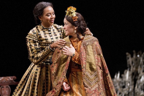 Sameerah Luqmaan-Harris and Naomi Jacobson in Arena Stage at the Mead Center for American Theater’s production of Mary T. & Lizzy K. Photo credit:  Scott Suchman.